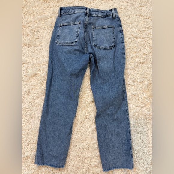 Zara high rise front pocket staring leg denim blue jeans elastic size 8 - Picture 8 of 8